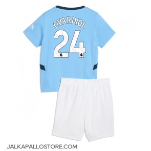 Manchester City Josko Gvardiol #24 Kotipaita Lapsille 2024-25 Lyhythihainen (+ shortsit)